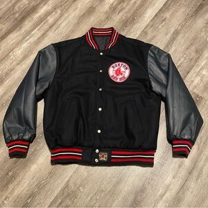 Boston Red Sox Black and Red Varsity Jacket